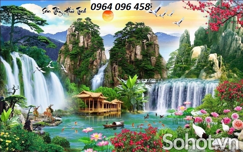 Tranh gạch men 3d phong cảnh đẹp - KMNN94