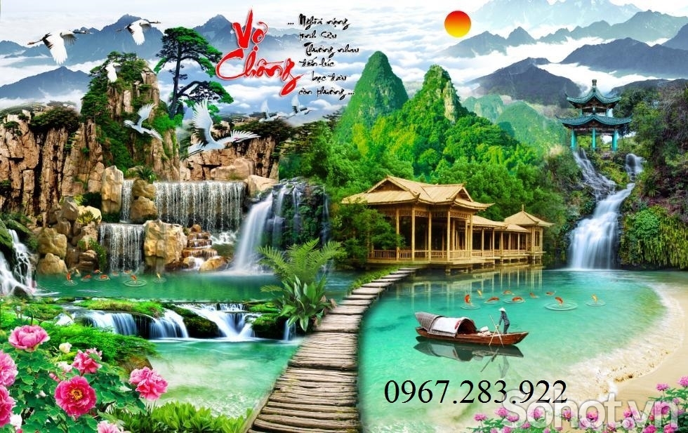 Tranh 3d gạch men phong cảnh đẹp