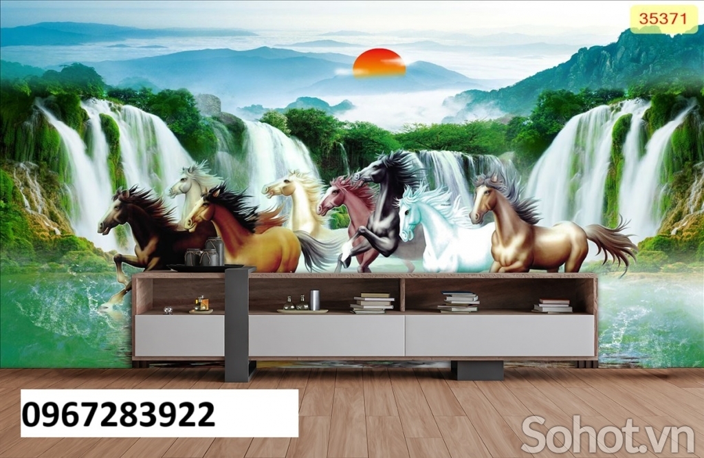 Tranh gạch đẹp trang trí bát mã