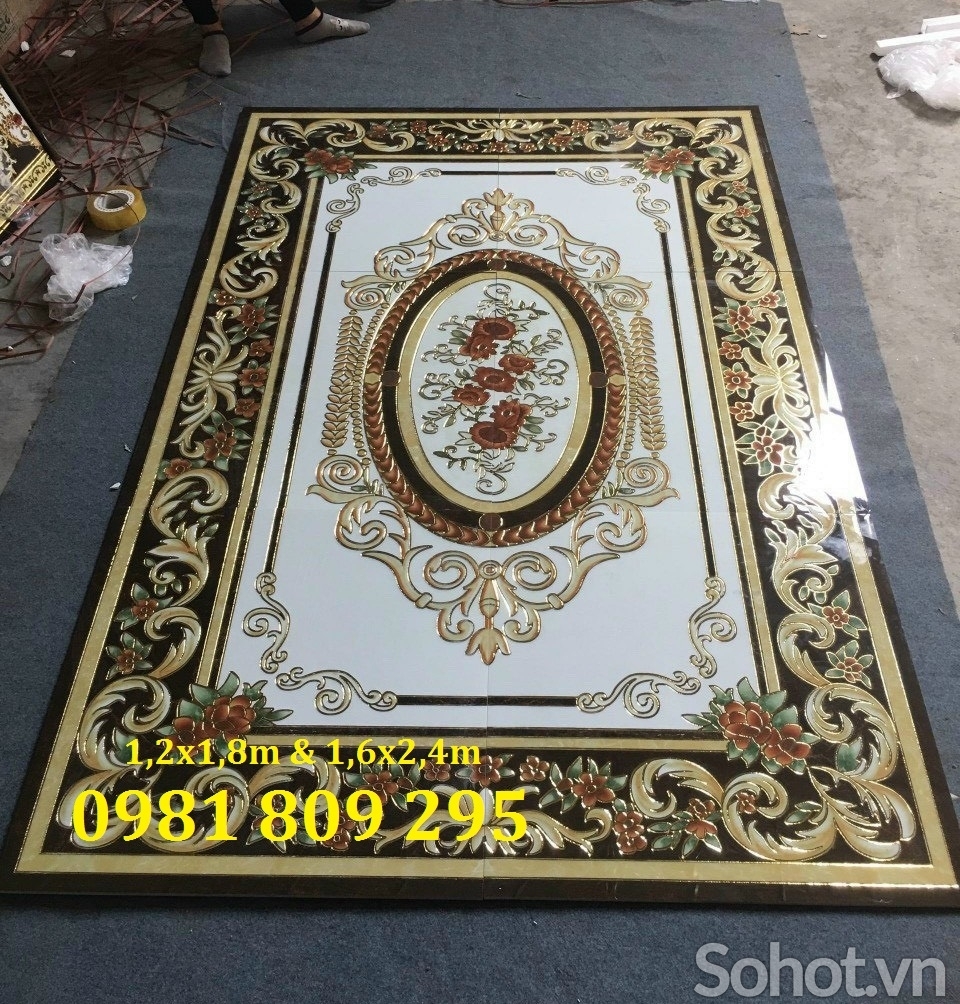 Gạch trang trí phòng khách , thảm gạch