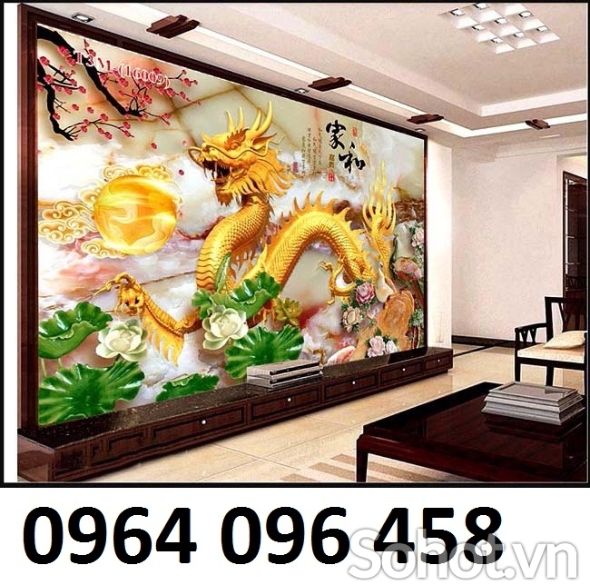 Tranh rồng 3d - tranh gạch rồng 3d - 865SM
