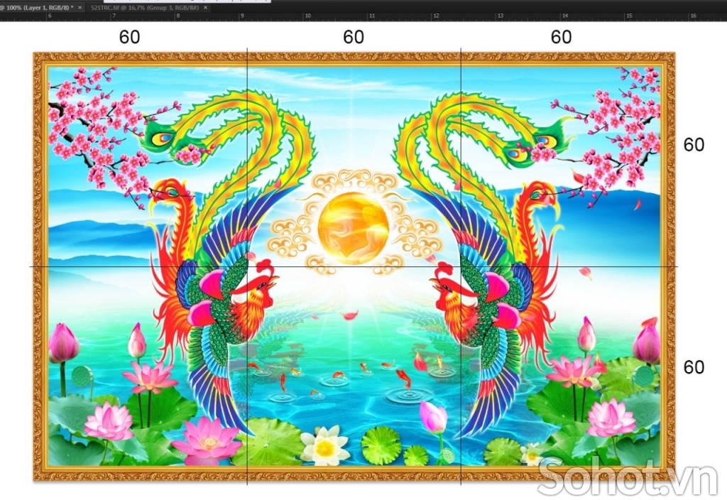 Tranh gạch ốp tường phòng thờ 3d - XX433
