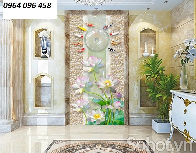 Tranh bình hoa - tranh gạch 3d bình hoa - NN55
