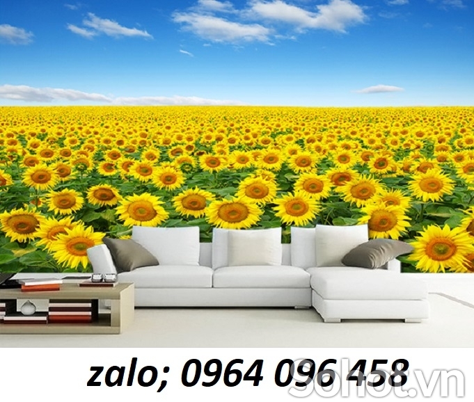 Tranh gạch 3d vườn hoa thiên nhiên - 64CVV