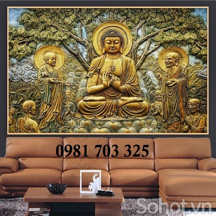 Gạch tranh Phật pháp 3d trang trí