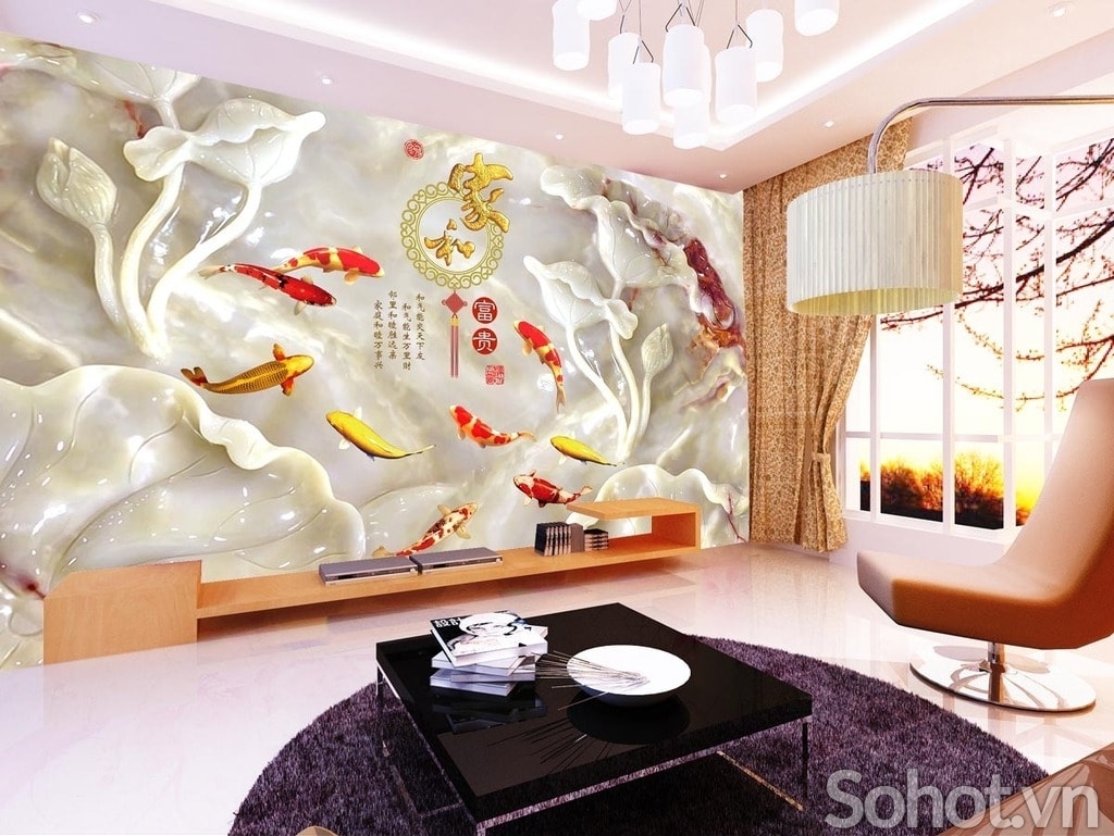tranh gạch cá chép - SN31
