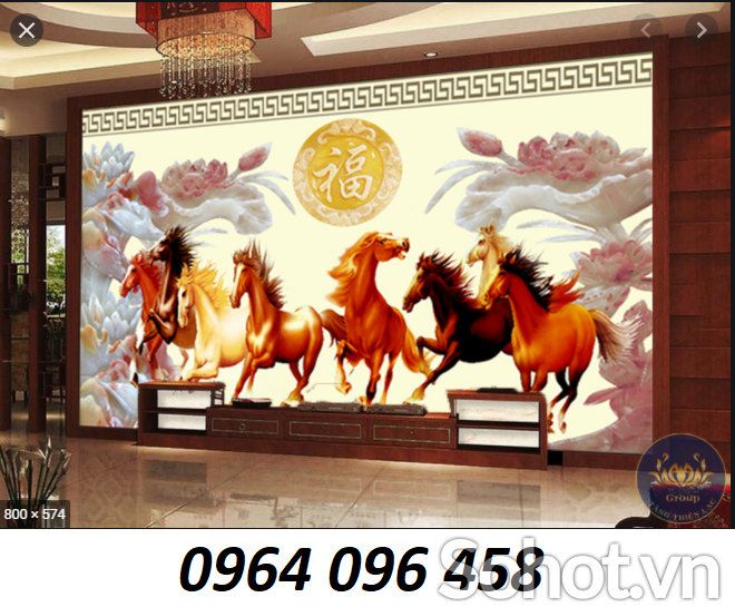 tranh ngựa gạch tranh 3d con ngựa - GBB5