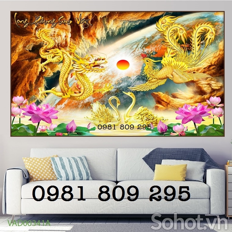 Gạch tranh rồng phụng JH654