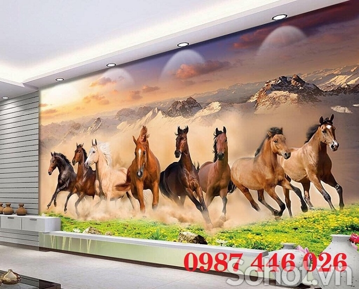 Gạch tranh 3d bát mã