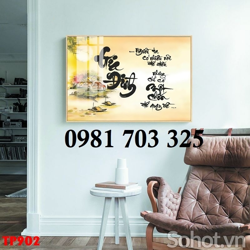 Gạch tranh đẹp thư pháp 3D