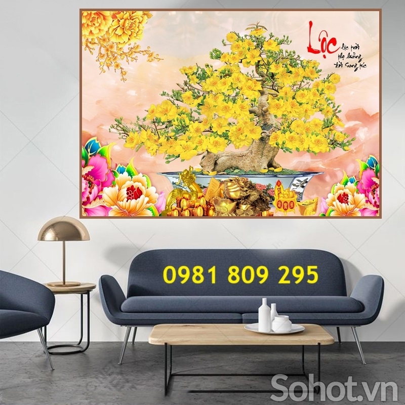 Tranh gạch , gạch ốp tường hoa mai HD9393