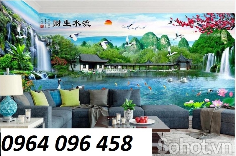 Tranh cảnh đồng quê - tranh gạch 3d đồng quê - 6433XP