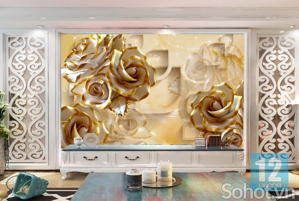 Tranh gạch 3d ốp tường phòng khách - 532DP