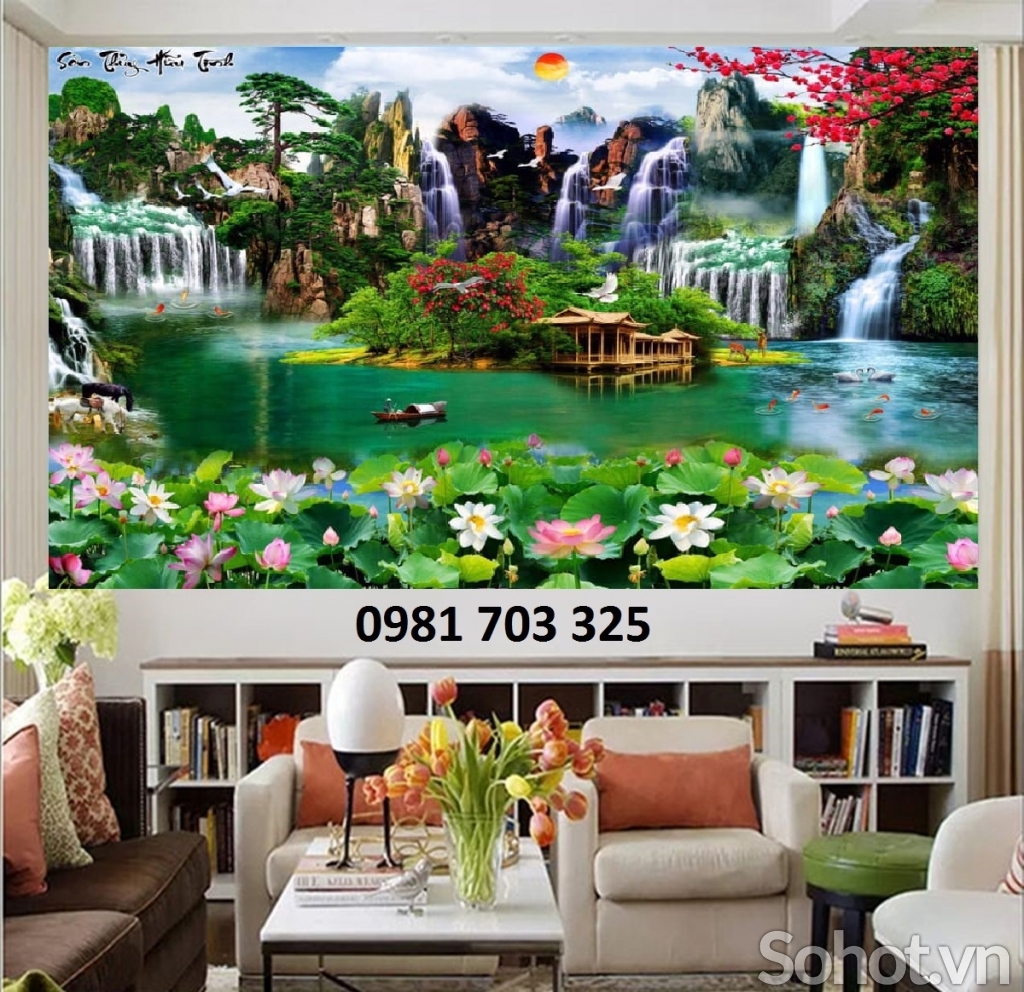 tranh gạch, gạch tranh 3D phong cảnh