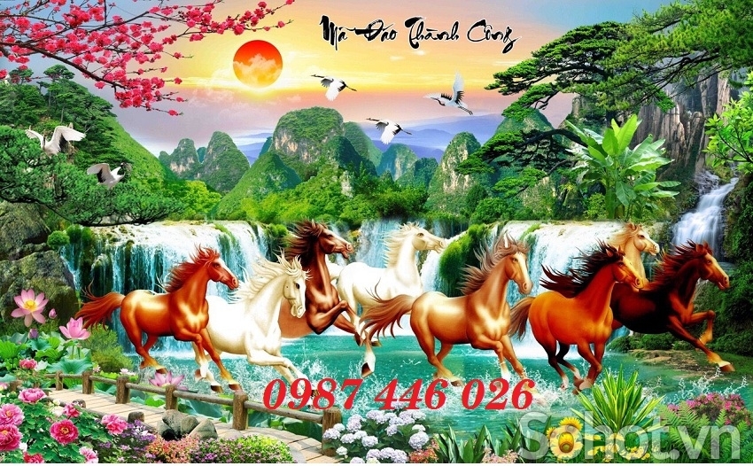 Gạch tranh mã đáo thành công HP983