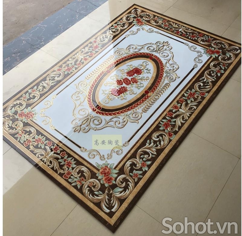 gạch thảm 3d lát sảnh - phòng khách - CVV43