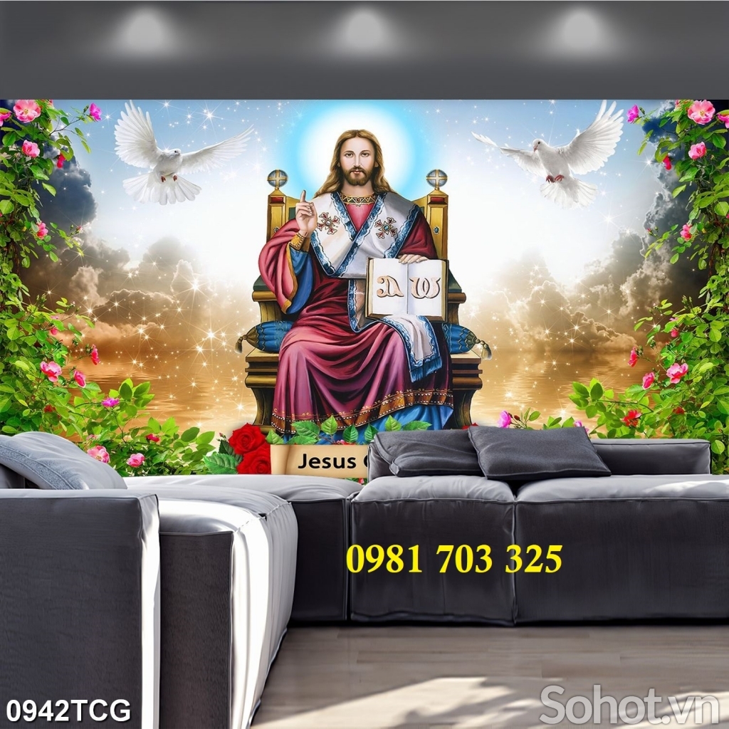 Tranh gạch công giáo trang trí tường