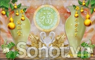 Tranh gạch 3d hoa sứ ngọc - HVCC4