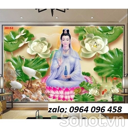 Tranh gạch 3d phật quan âm - 89CLM