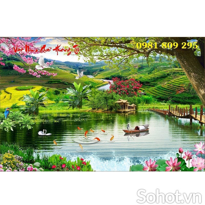 Tranh gạch phong gạch in 3d cao cấp HP6543