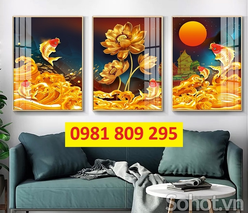 Gạch tranh hoa sen , tranh gạch ốp tường