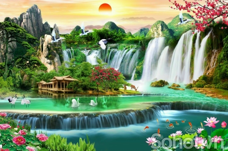 Tranh gạch 3d phong cảnh đẹp - TEWXC4