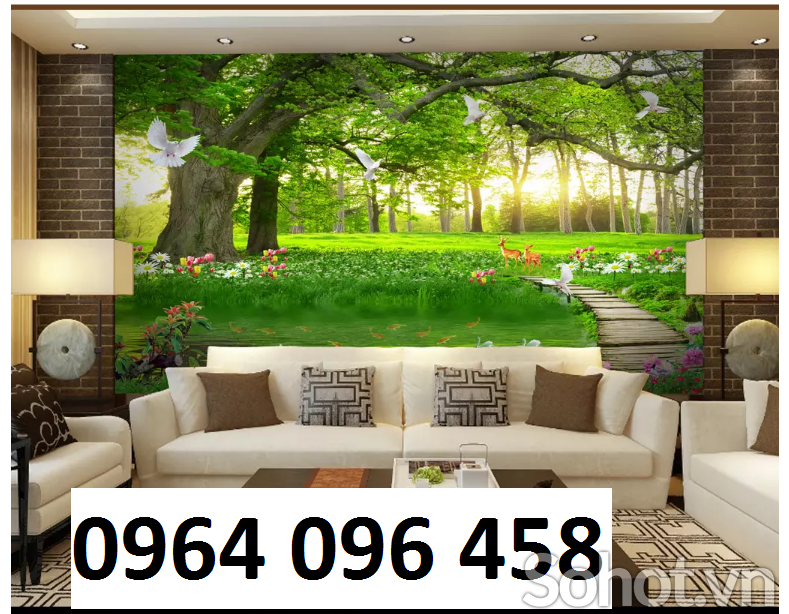 Tranh gạch 3d ốp tường phong cảnh thiên nhiên 3d - 344XCC