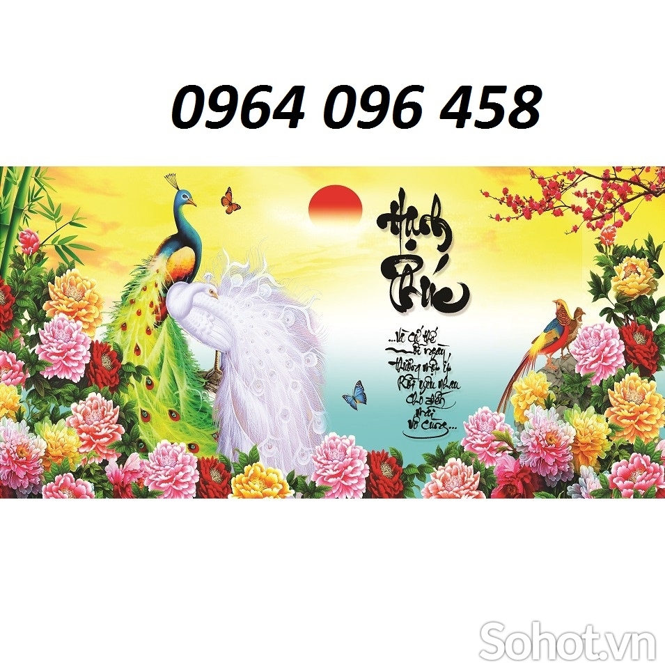 Tranh gạch 3d ốp tường tranh chim công - SCXV44