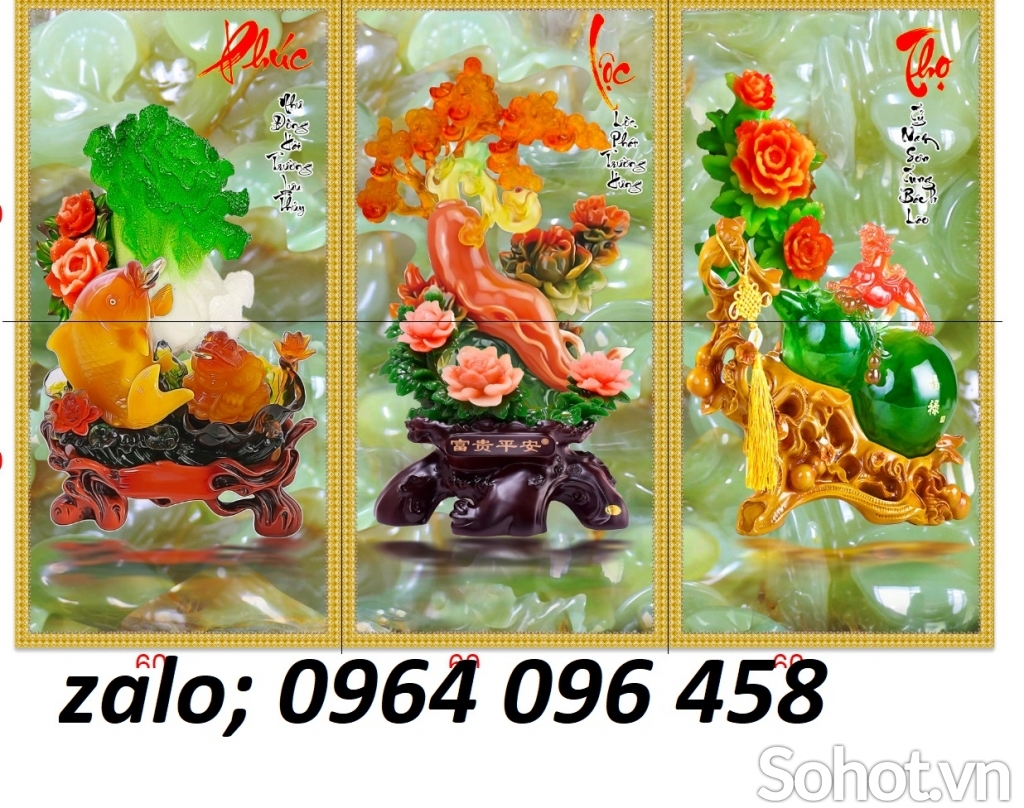 Tranh phong thủy 3d - tranh gạch 3d phong thủy - 332SM