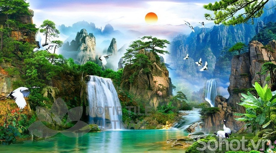 Tranh gạch 3d ốp tường rào - DCBBN09