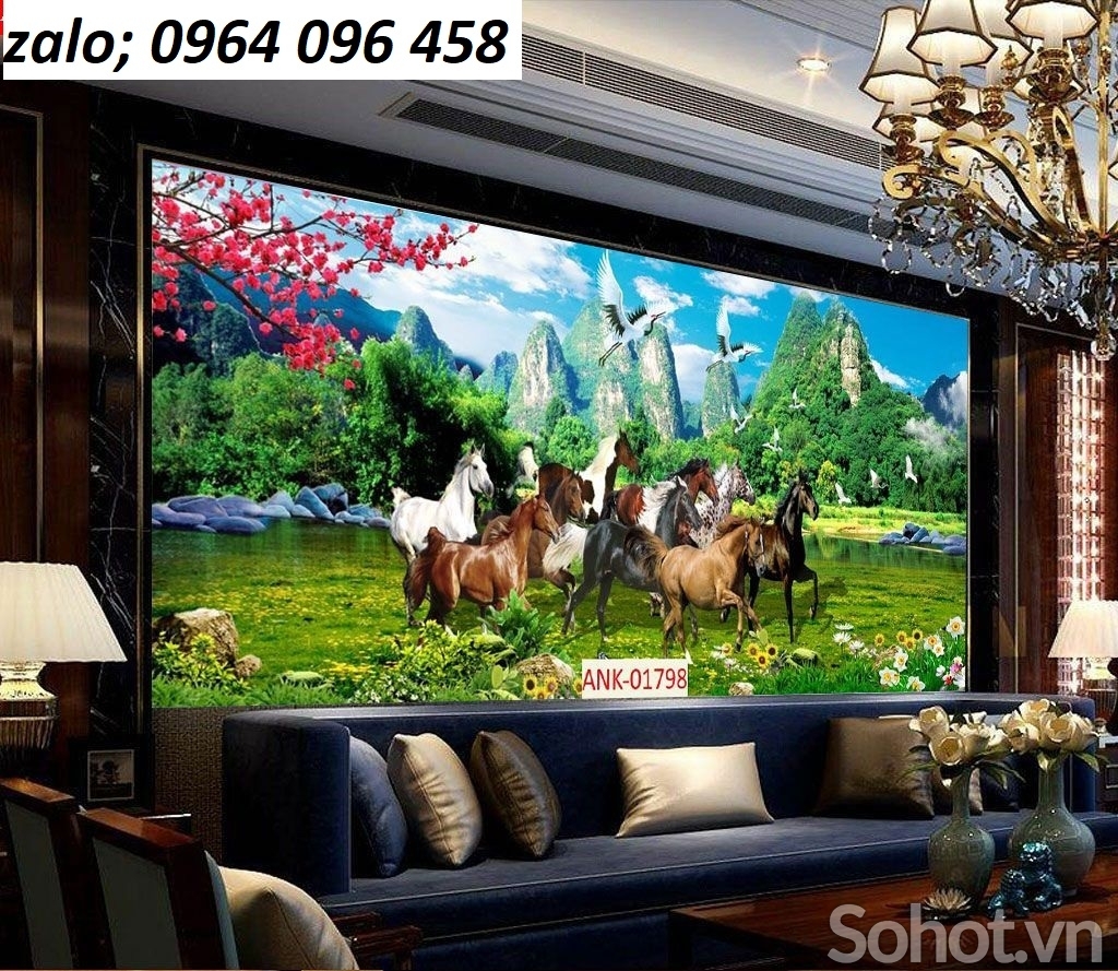 Tranh gạch ốp tường mã đáo thành công - 543XM