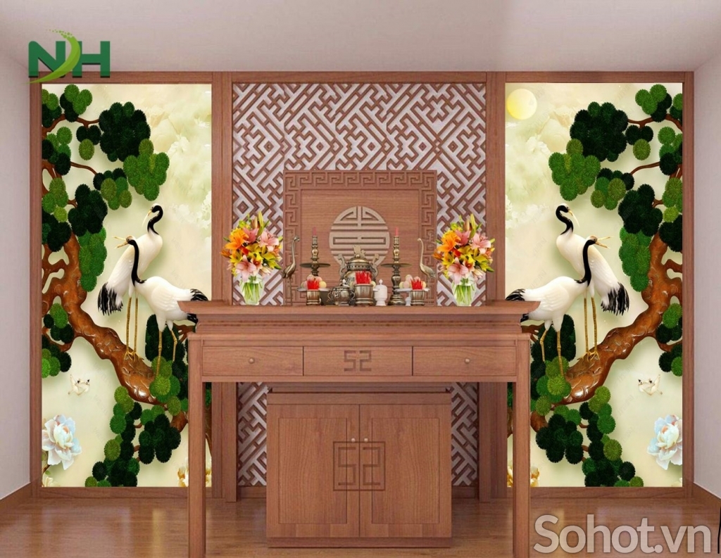 Tranh gạch 3d ốp tường rồng phượng - VCC54