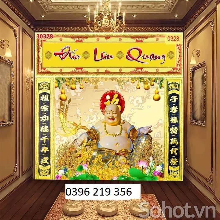 Tranh gạch men 3d phong thủy Phòng Thờ