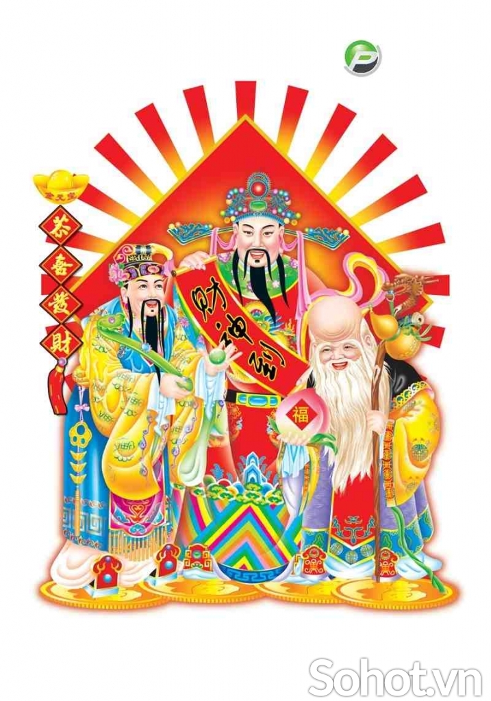 Tranh gạch 3d phúc lộc thọ - CXV4