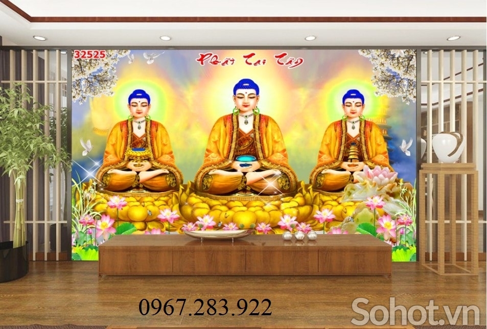 Gạch tranh- Tranh phòng thờ Phật Giáo