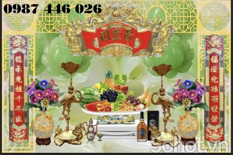 Gạch tranh phòng thờ ốp tường HP7293