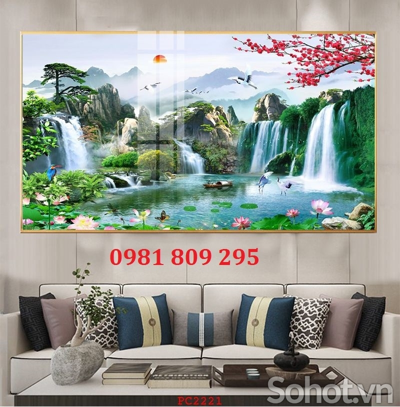 Tranh thiên nhiên phong cảnh - gạch tranh 3d