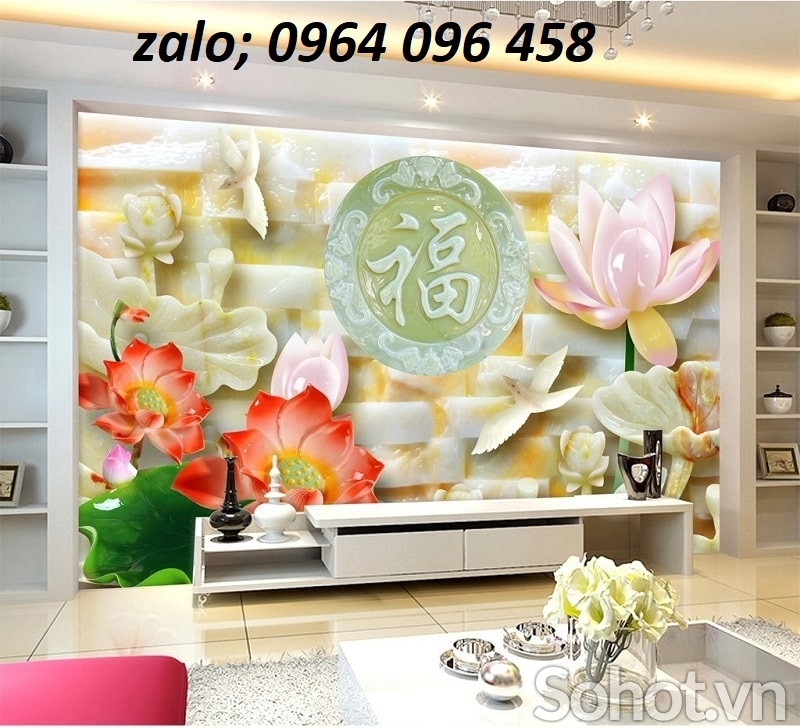 Tranh ngọc 3d - tranh gạch 3d ngọc - 71QP
