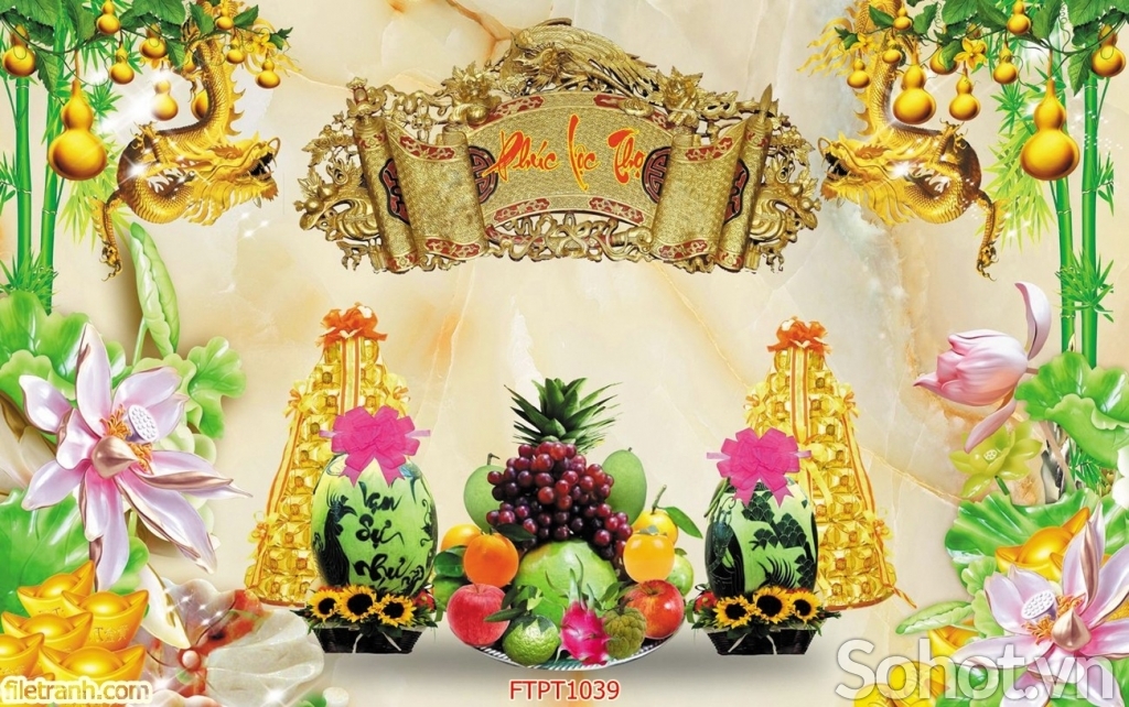 Gạch ốp tường 3D ban thờ