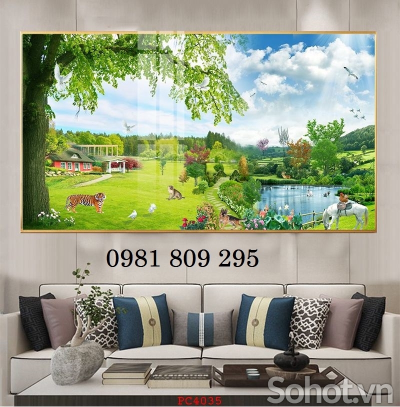 Tranh gạch phong cảnh 3d - gạch tranh 3d thiên nhiên