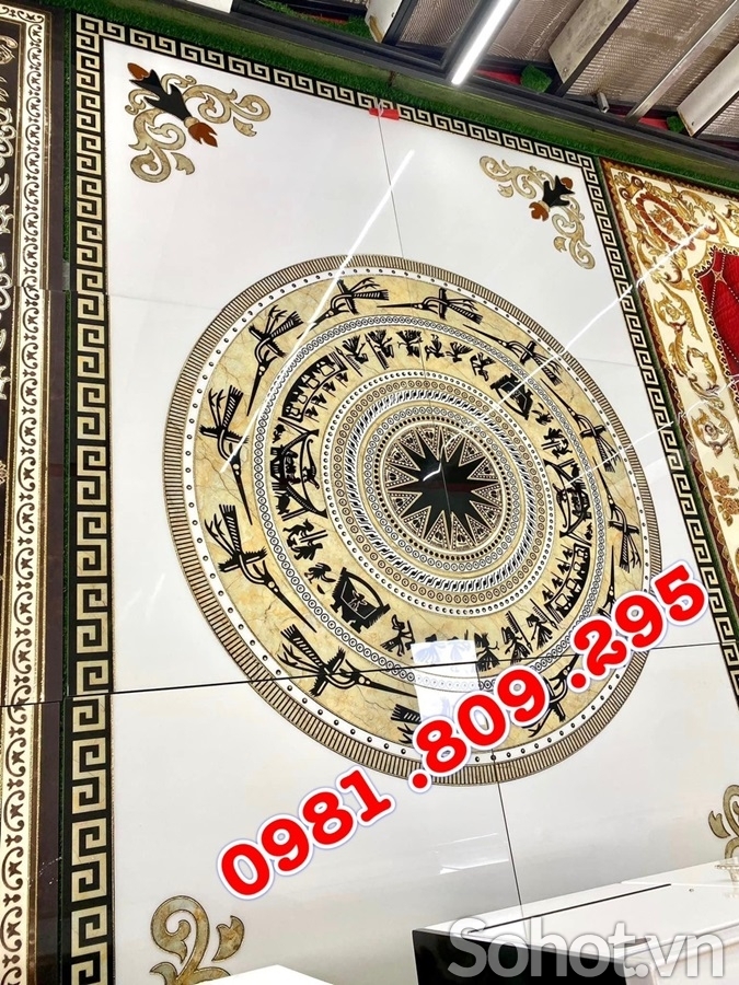 Gạch thảm hình bông cánh sen 1m6x2m4