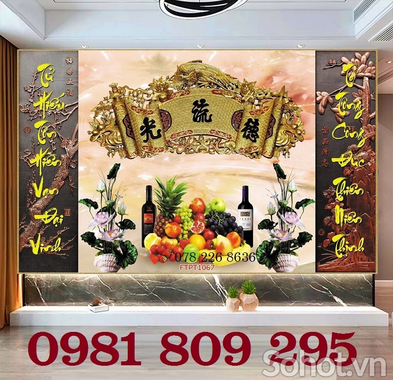 Tranh gạch men phòng thờ