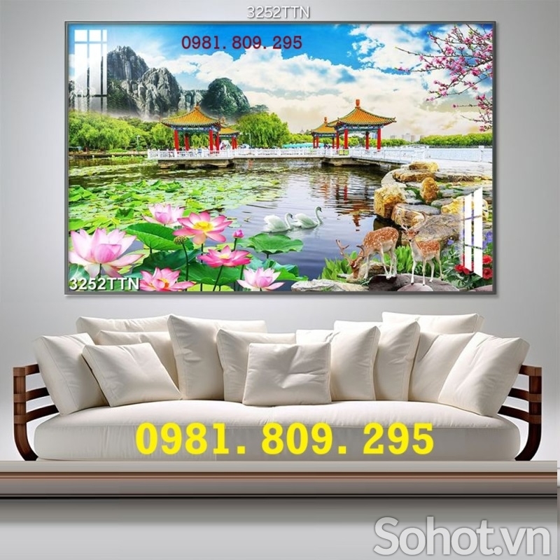 Gạch tranh 3d phong cảnh mới HN888