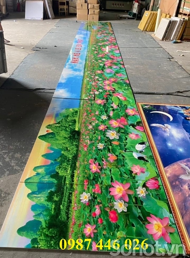 Gạch tranh 3d - ảnh thực tế