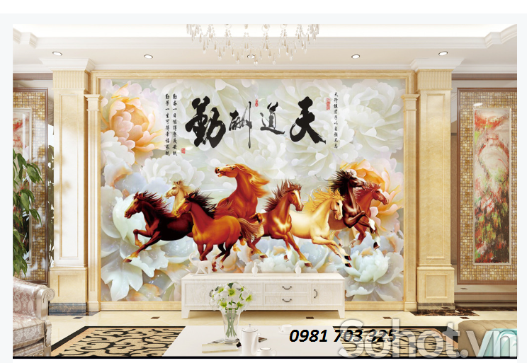 Tranh gạch men- tranh mã đáo thành công