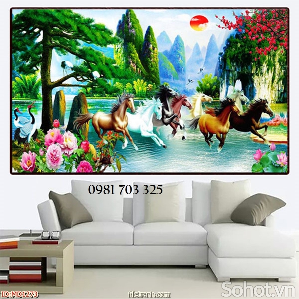 Gạch men 3D tranh mã đáo thành công