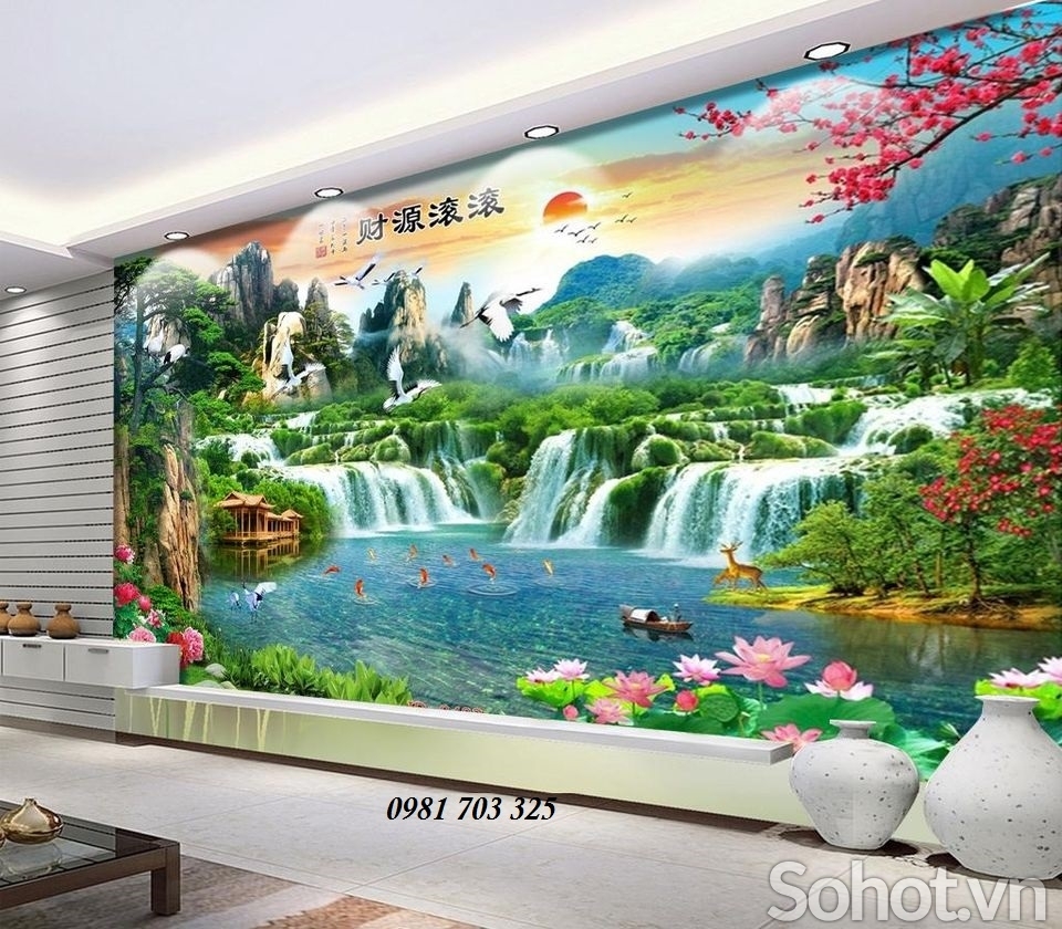 Tranh gạch 3D trang trí- tranh phong cảnh