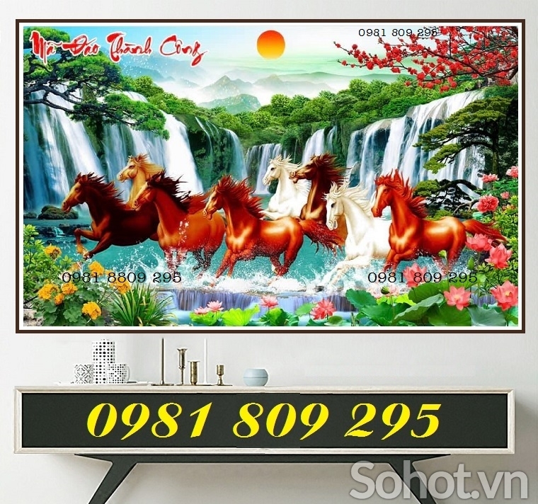 Tranh gạch men - mã đáo thành công - tranh gạch