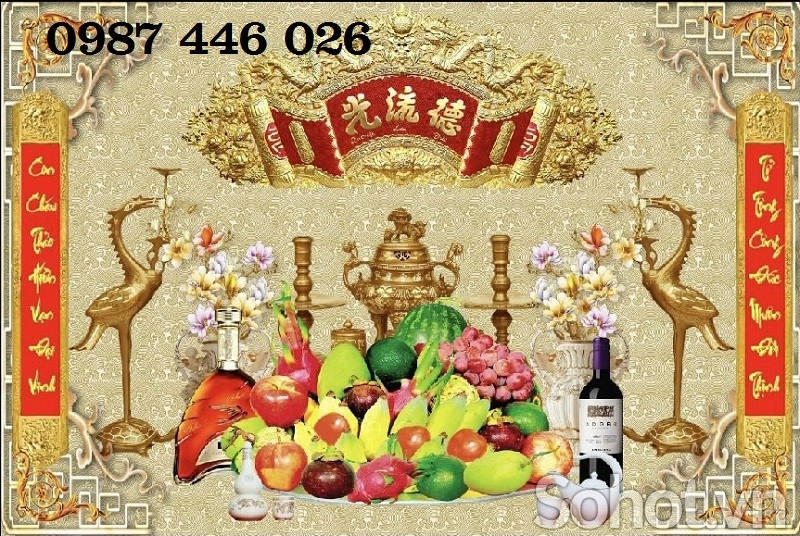 Gạch trang trí phòng thờ HP722
