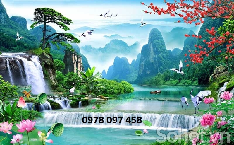 Gạch tranh 3D - tranh phong cảnh đẹp